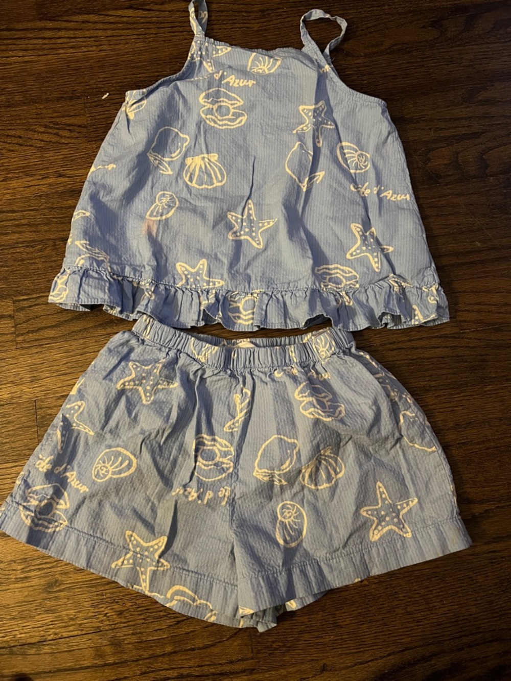 H&M Light Blue Seashell & Starfish Two-Piece Set